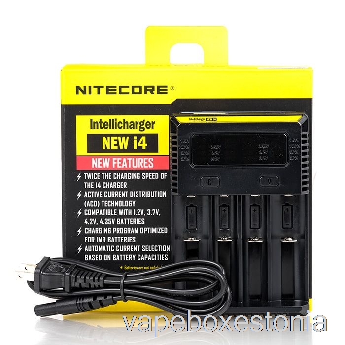 Vape Box Estonia Nitecore I4 Akulaadija V2 (4-lahtriline)