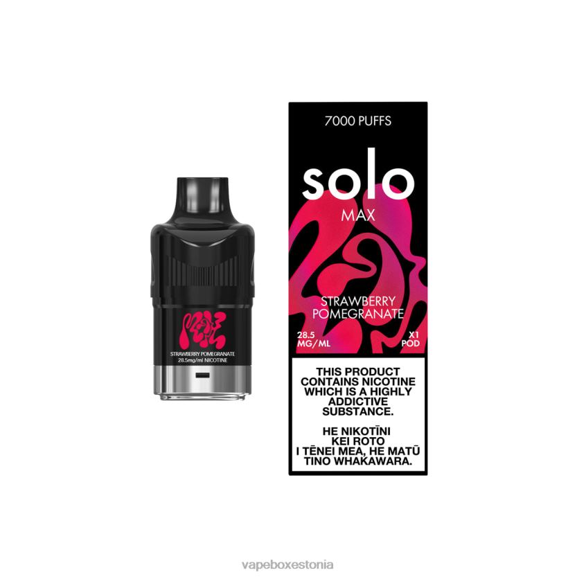 Disposable Vape Eesti - Solo MAX pod R22V484 maasikas granaatõun