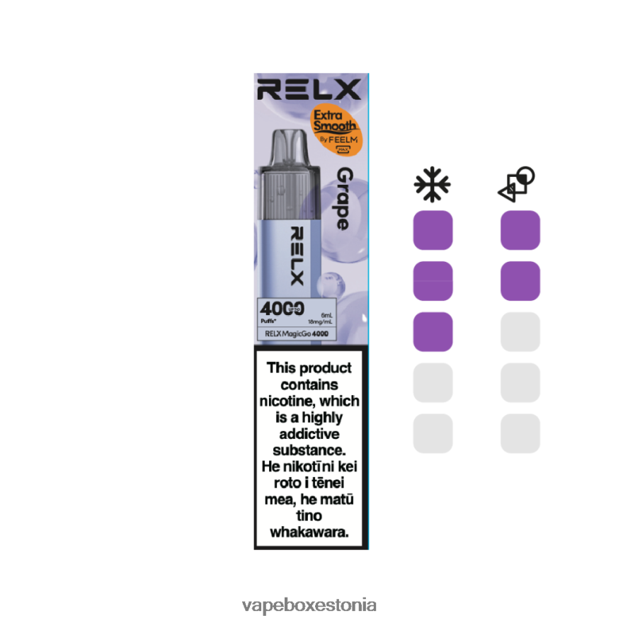 Disposable Vape Eesti - RELX MagicGo 4000 ühekordset vape viinamari 08T0VF6