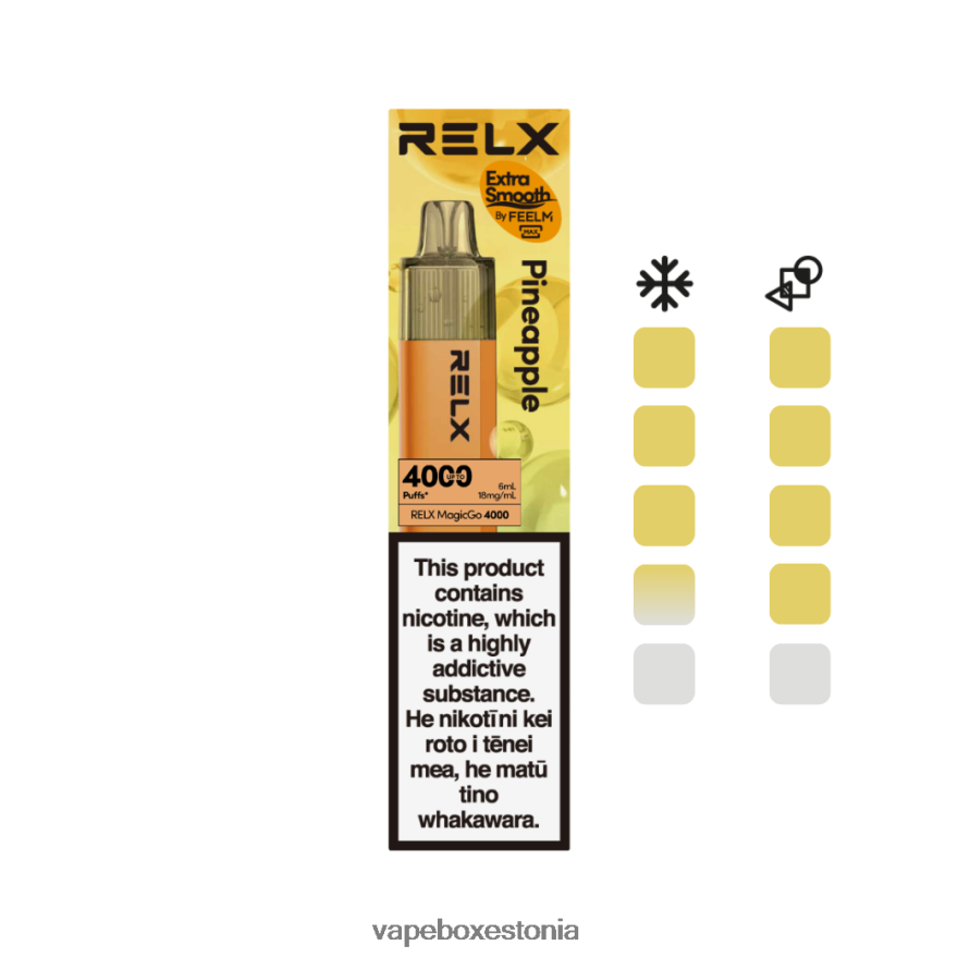 Vape Eesti - RELX MagicGo 4000 ühekordset vape ananass 08T0VF1