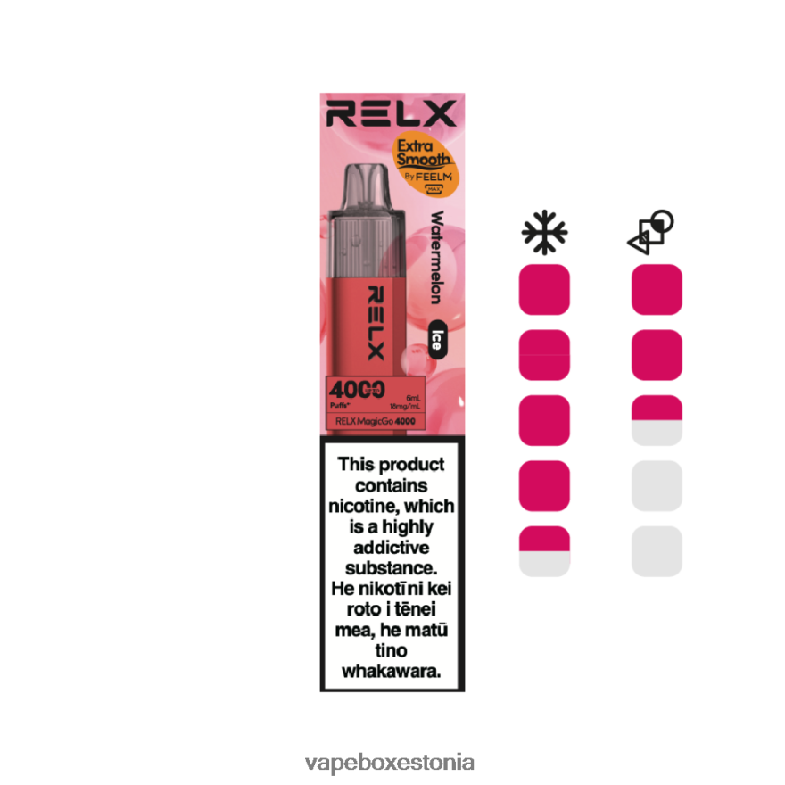 Vape Eesti - RELX MagicGo 4000 ühekordset vape arbuus (jää) 08T0VF7