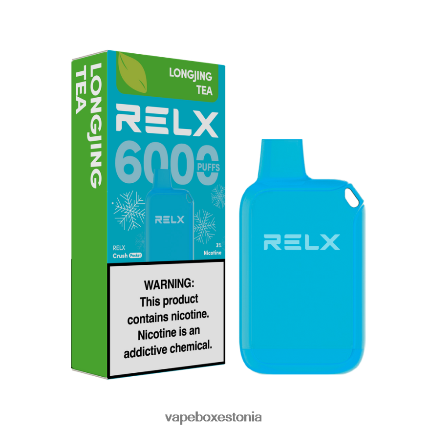 Disposable Vape Eesti - RELX Crush Pocket 6000 jäist longjing tee 08T0VF9