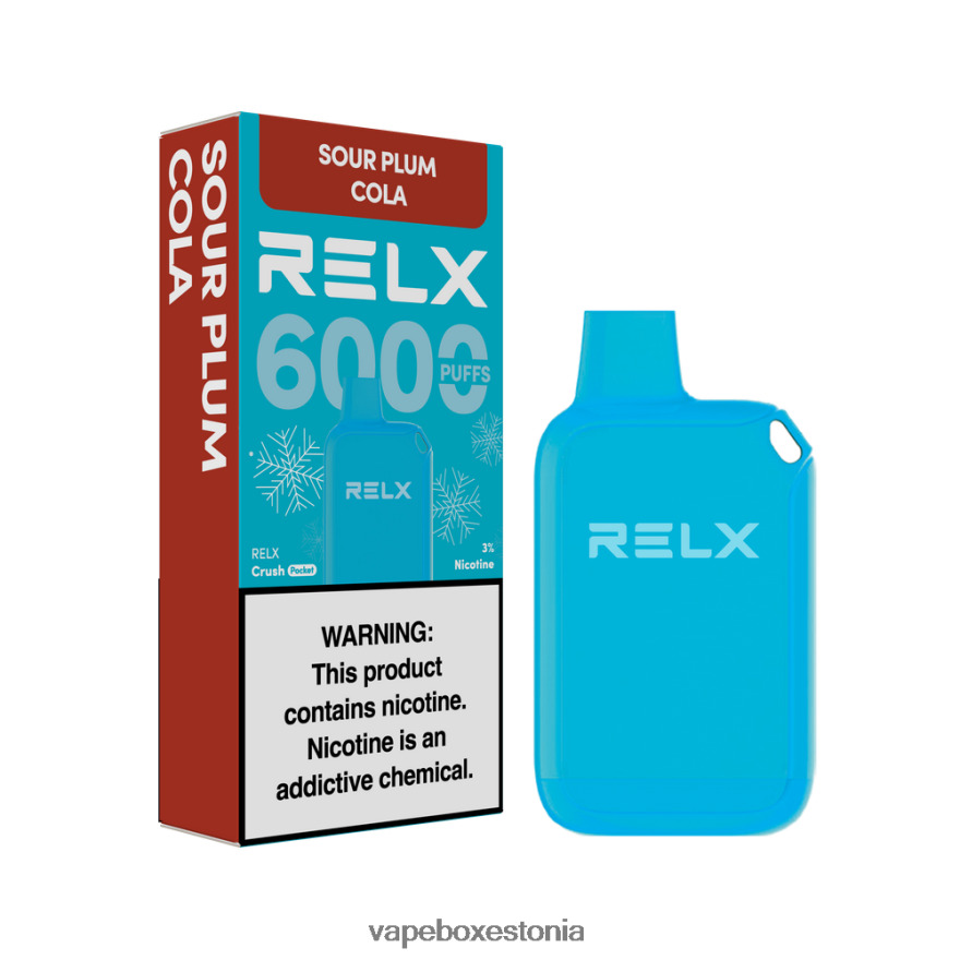 Vape Eesti - RELX Crush Pocket 6000 jäist hapu ploomi koola 08T0VF19