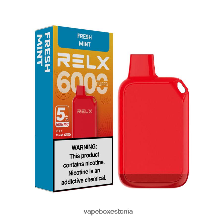 Vape Liquid - RELX Crush Pocket 6000 5% kõrge nic värske piparmünt 08T0VF29