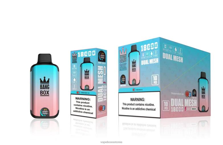 Disposable Vape Eesti - Bang Box 18000 pahvi 4R2L696 arbuusi jää