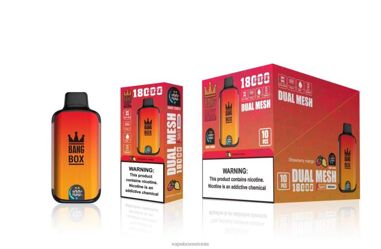 Disposable Vape Eesti - Bang Box 18000 pahvi 4R2L699 maasika mango