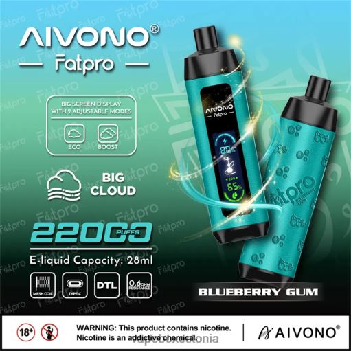 Disposable Vape Eesti - mustikakumm Aivono Fatpro 22000 BN2869