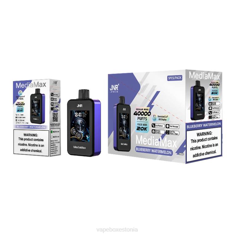 JNR MediaMax 40k pahvi 24X212 mustikas arbuus vape eesti