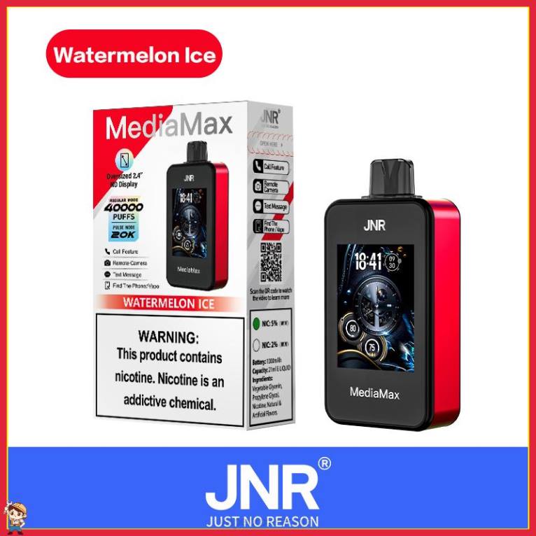 JNR MediaMax 40k pahvi 24X218 arbuusi jää vape pen