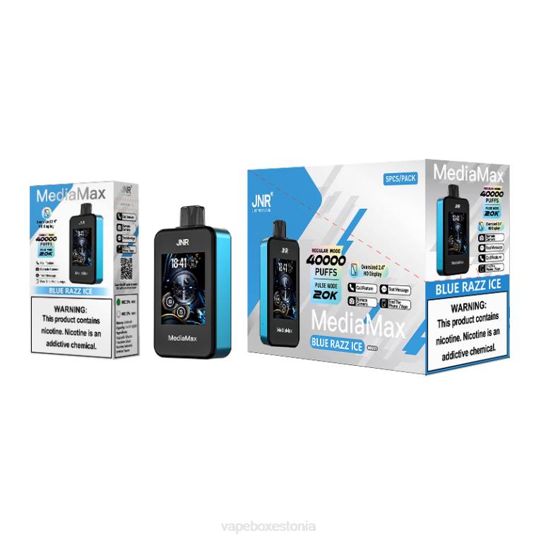JNR MediaMax 40k pahvi 24X221 sinine razz jää vape box estonia