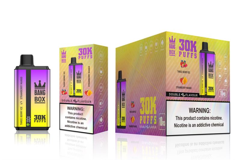 Vape Eesti - Bang Box 30 000 pahvi kahekordse maitsega 4R2L667 kolme marja jää & maasika mango