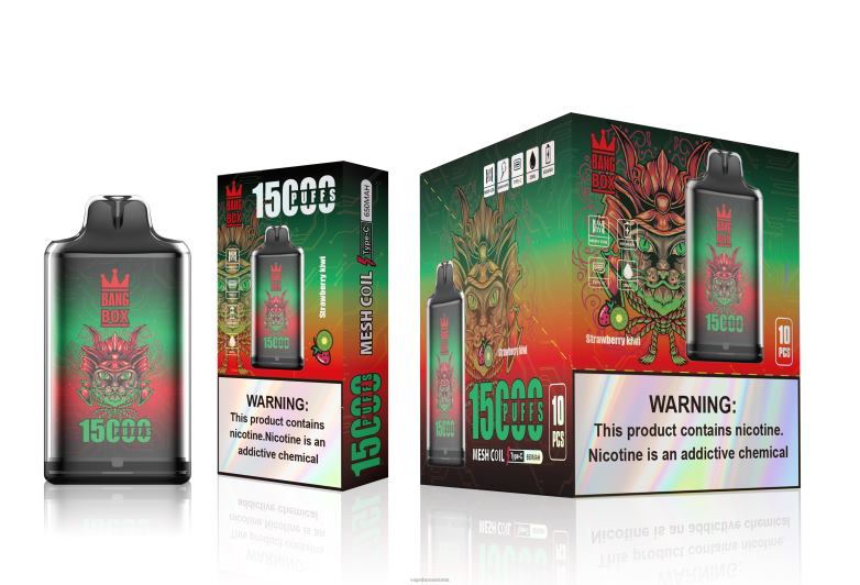Vape Eesti - Bang Box s1-15000 pahvi 4R2L6100 maasika kiivi
