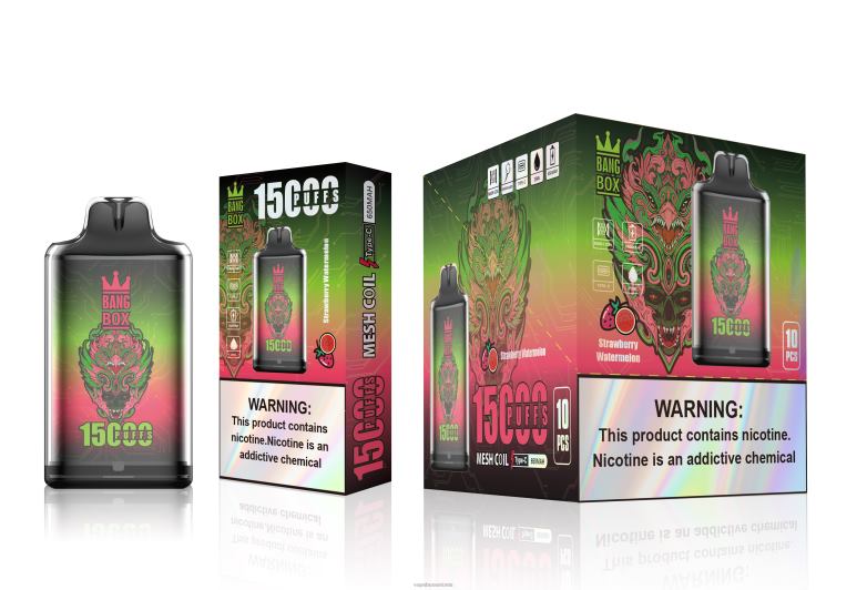 Vape Eesti - Bang Box s1-15000 pahvi 4R2L6103 maasikas arbuus