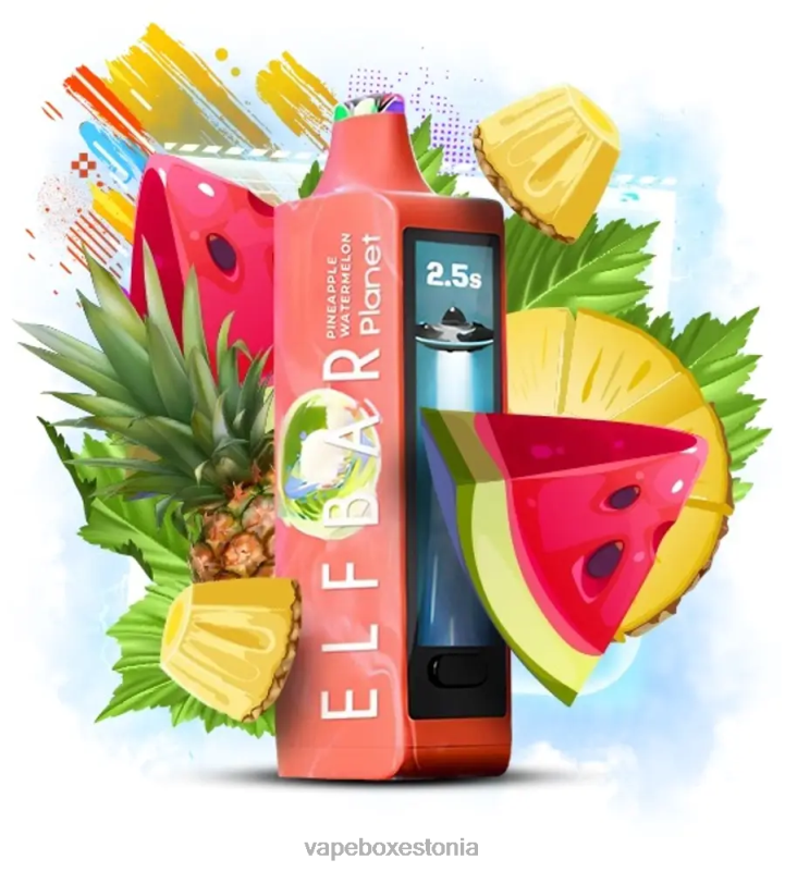 Vape Eesti - Elf Bar Planet 25 000 ananassi arbuus P4T0R25