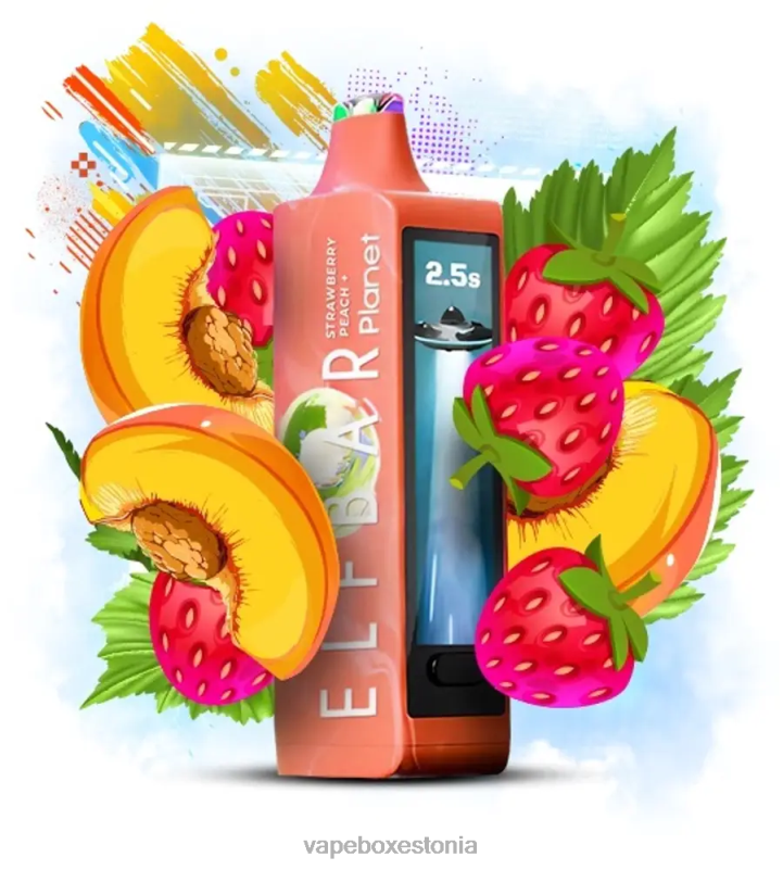 Vape Eesti - Elf Bar Planet 25 000 maasika virsik P4T0R28