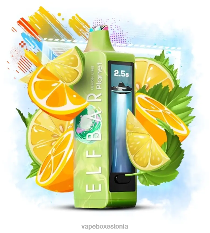 Vape Eesti - Elf Bar Planet 25 000 sidruni laim P4T0R16