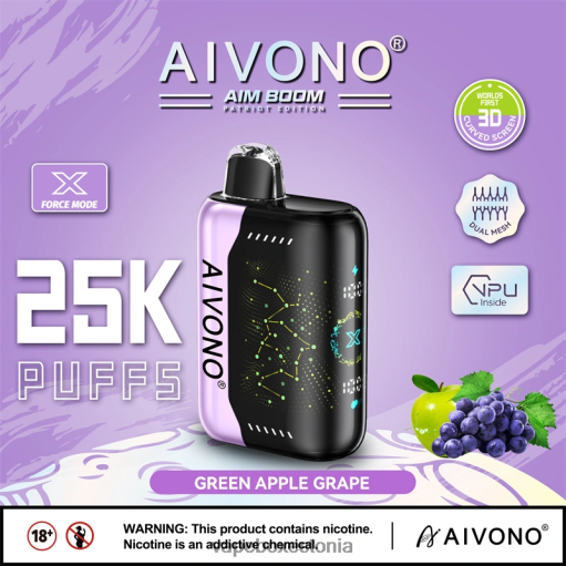 Vape Eesti - roheline õun viinamari Aivono AIM BOOM 25 000 BN286346