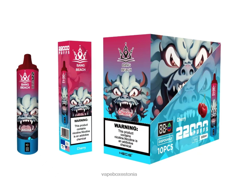 Vape Liquid - Bang Beach 22000 pahviga nutikas ekraan 4R2L617 kirss