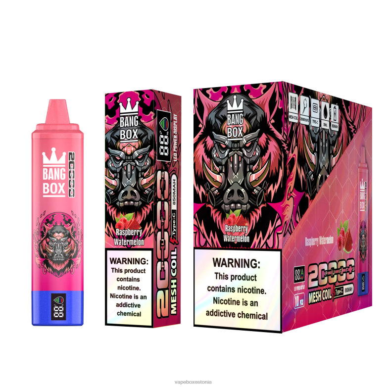 Vape Liquid - Bang Box 20000 pahviga nutiekraan 4R2L653 vaarikas arbuus