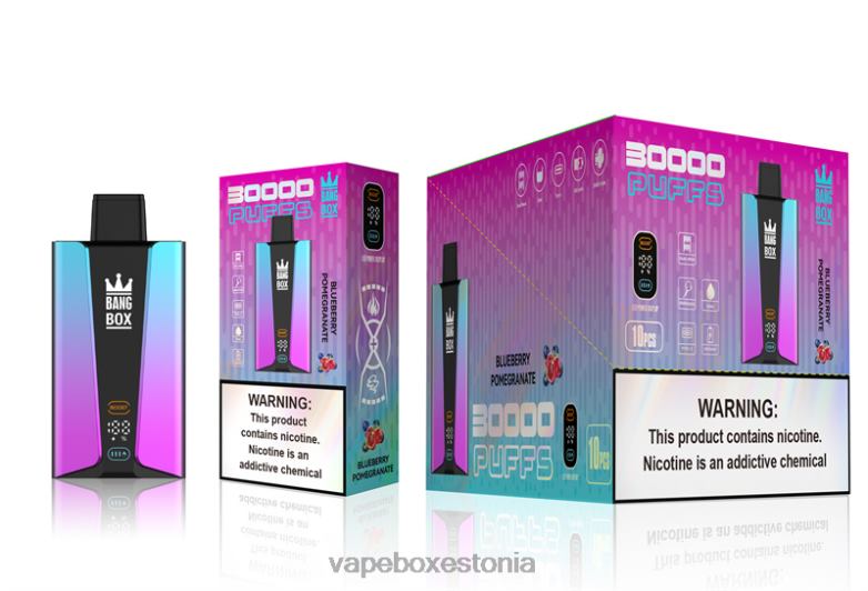 Vape Liquid - Bang Box 30 000 pahviga nutikas ekraan 4R2L680 mustika pomgerante