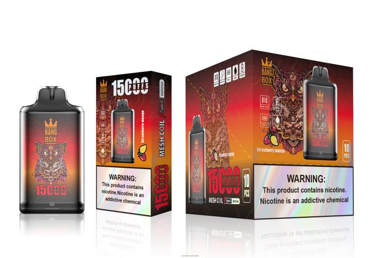 Vape Liquid - Bang Box s1-15000 pahvi 4R2L6101 maasika mango
