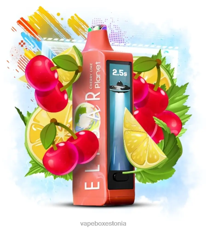 Vape Liquid - Elf Bar Planet 25 000 kirsi laim P4T0R23