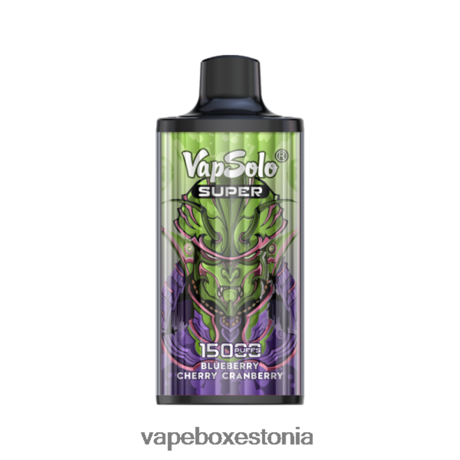 Vape Liquid - Vapsolo SUPER ühekordne vape mustikas kirss jõhvikas ZPF6T2128