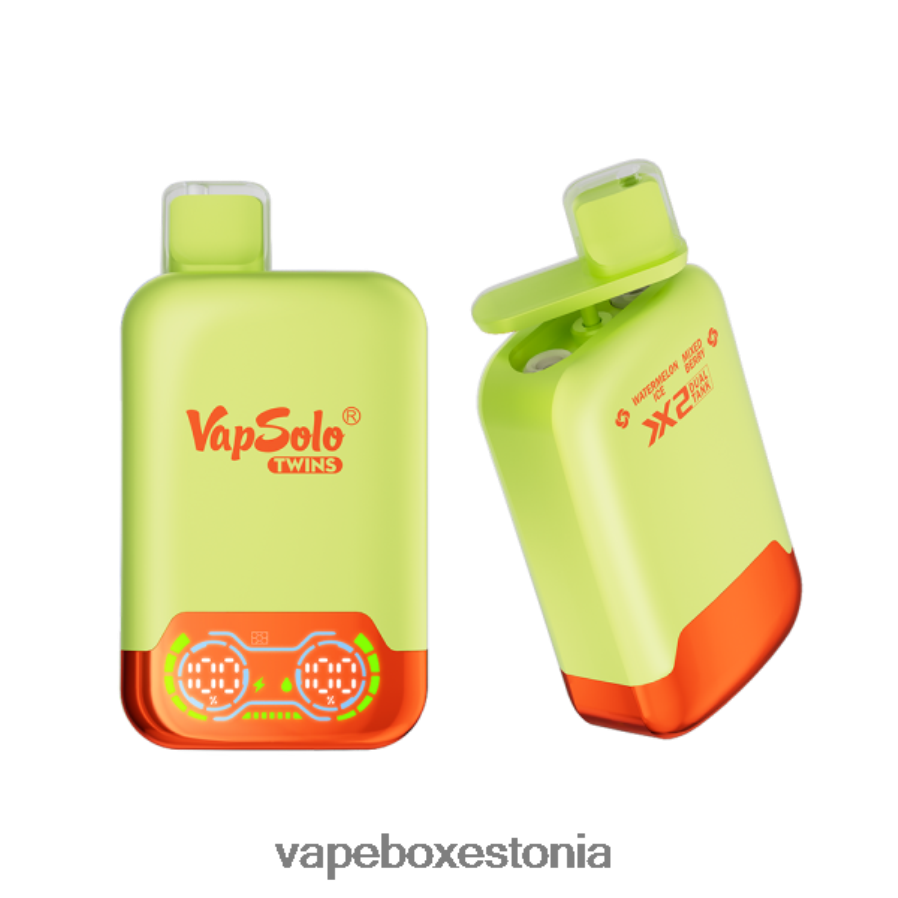 Vape Liquid - Vapsolo TWINS ühekordne vape arbuusijää & marjasegu ZPF6T2146
