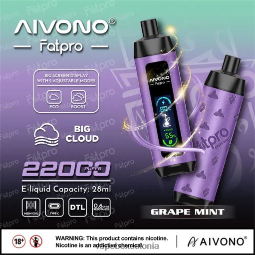 Vape Liquid - viinamarja piparmünt Aivono Fatpro 22000 BN2862