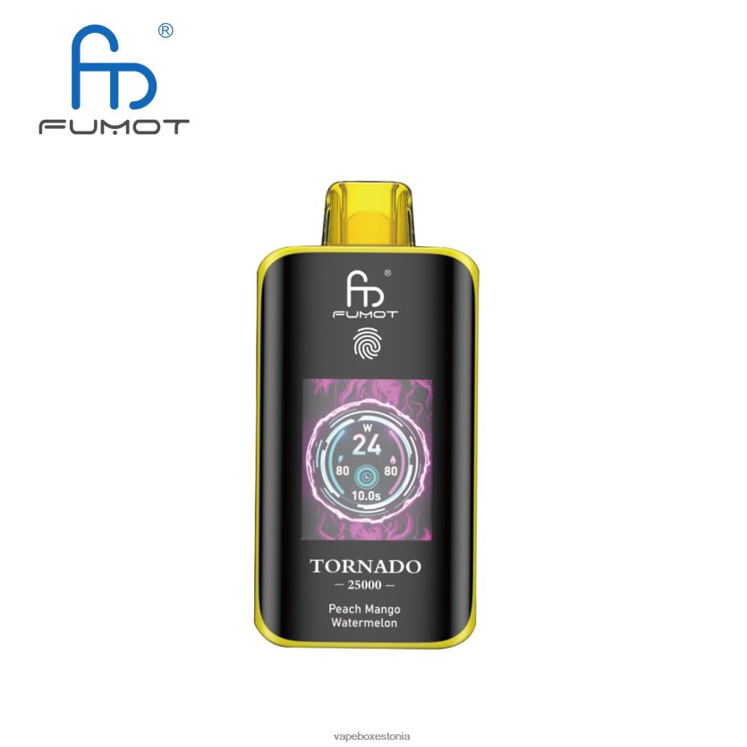 Disposable Vape Eesti - virsiku mango arbuus Fumot Tornado 25000 ühekordset veipi DJZ4D89