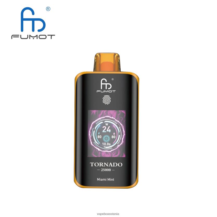 Vape Liquid - miami piparmünt Fumot Tornado 25000 ühekordset veipi DJZ4D88