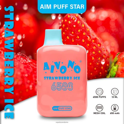 Disposable Vape Eesti - maasikajää Aivono AIM PUFF STAR 6500 BN286288