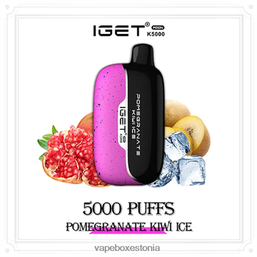 Vape Eesti - granaatõuna kiivi jää IGET Moon 5000 k J26P8017