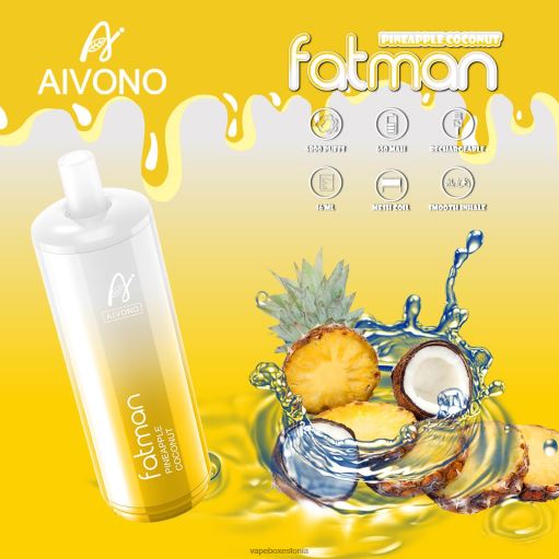 Vape Liquid - ananassi kookospähkel Aivono FATMAN 6800 BN28629