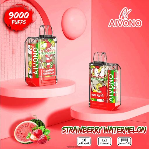 Vape Liquid - maasikas arbuus Aivono AIM XXL 9000 suu kleebis läbipaistev BN28653