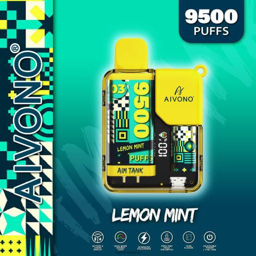 Vape Liquid - sidruni piparmünt Aivono AIM TANK 9500 BN28635