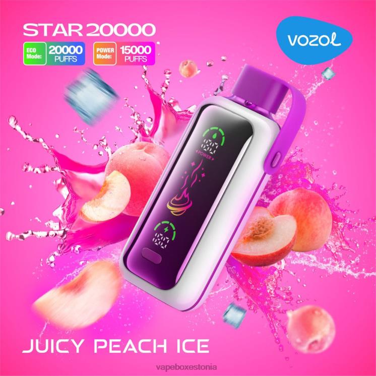 Disposable Vape Eesti - mahlane virsikujää VOZOL STAR 20 000 68H2010