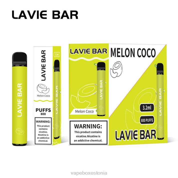Disposable Vape Eesti - meloni kookos 82LZ315 LAVIE BAR 800 pahvi