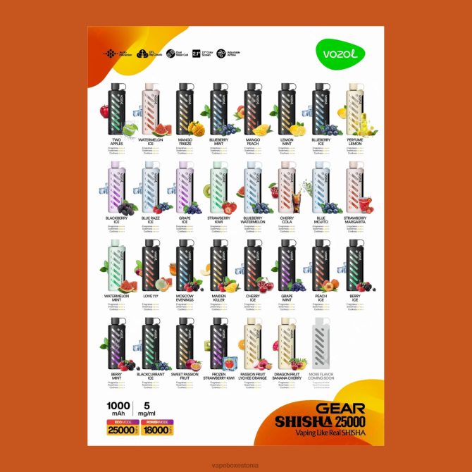 Vape Eesti - VOZOL käik Shisha 25000 XZZ61