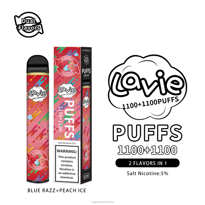 Vape Eesti - sinine razz/virsikujää 82LZ298 LAVIE BAR Switch 2200 pahvi